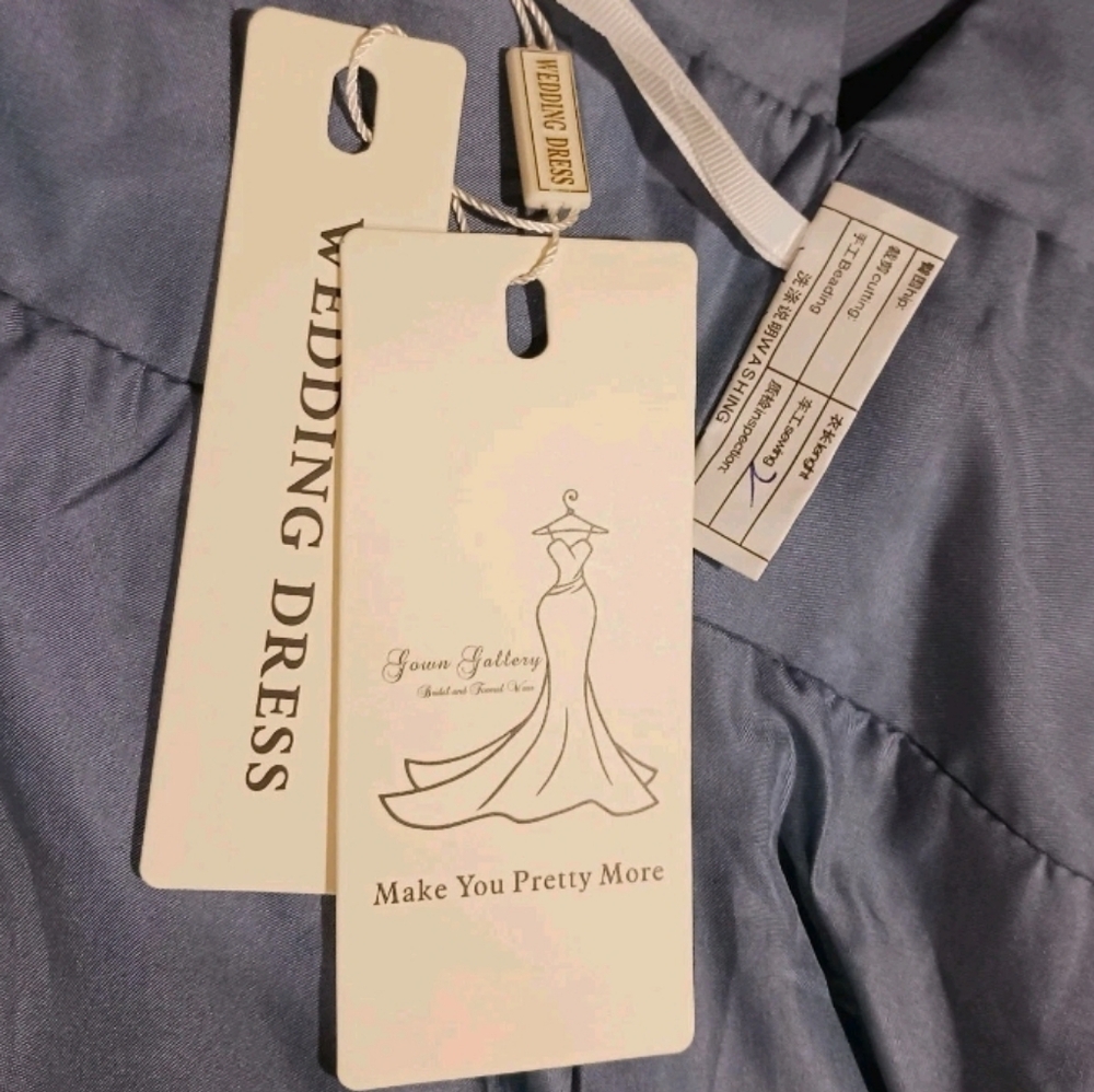 Tiered Pleat A-Line Floor Length Bridesmaid Gown - Picture 6 of 9